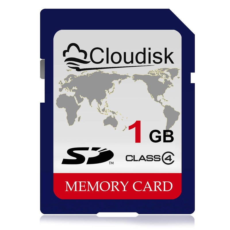 Cloudisk 1GB SD Memory Card Class 4 - for Older Digital Cameras, GPS Units, Printers, Audio Devices and Car Dash Cameras - Image 1